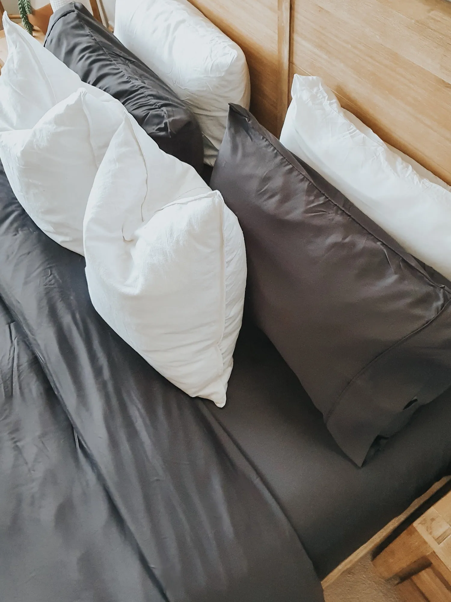 Bamboo Fitted Sheet (Queen) - Slate