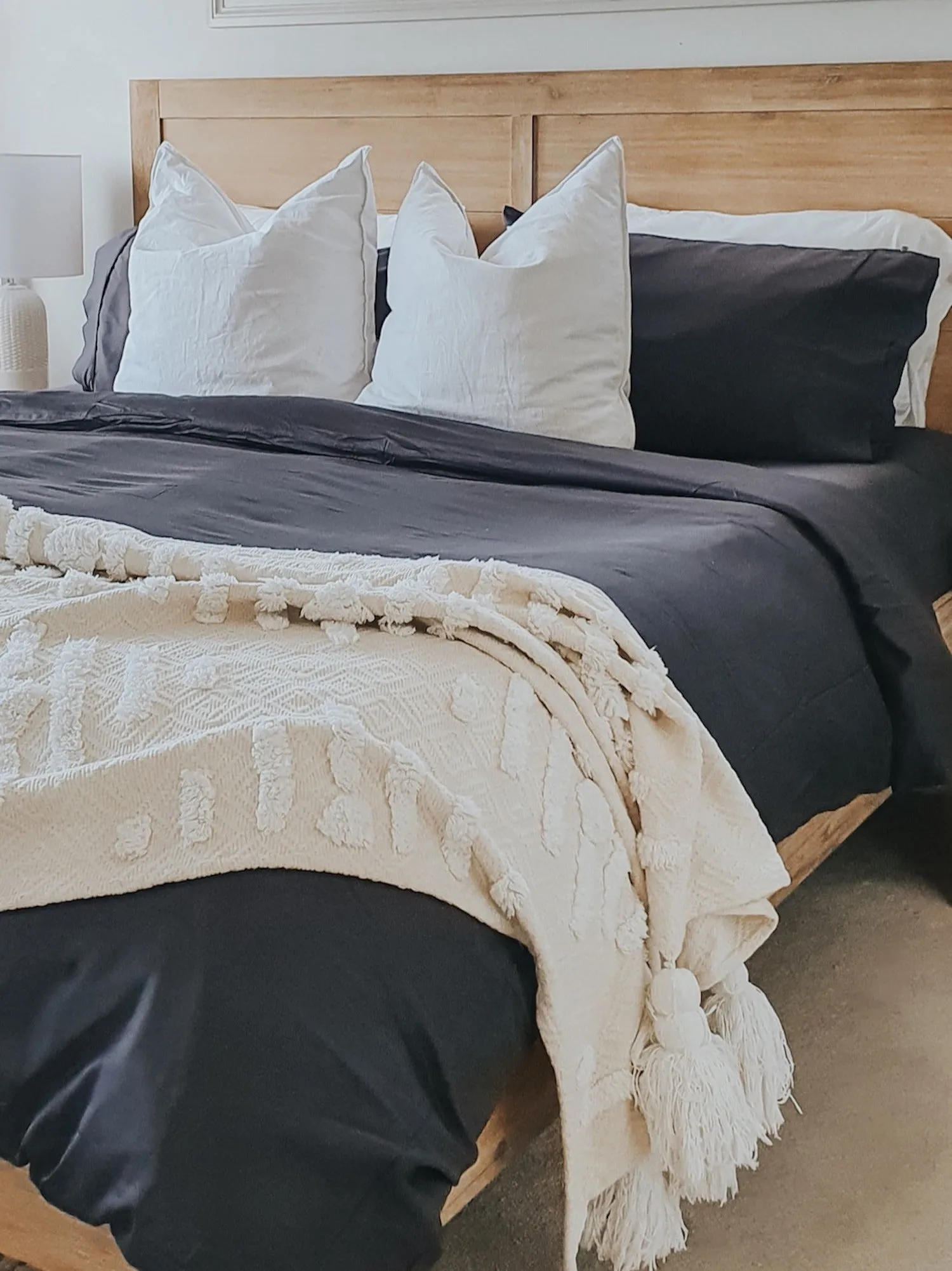 Bamboo Fitted Sheet (Queen) - Slate