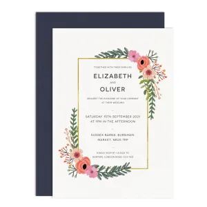 Modern Botanical Wedding Invitations