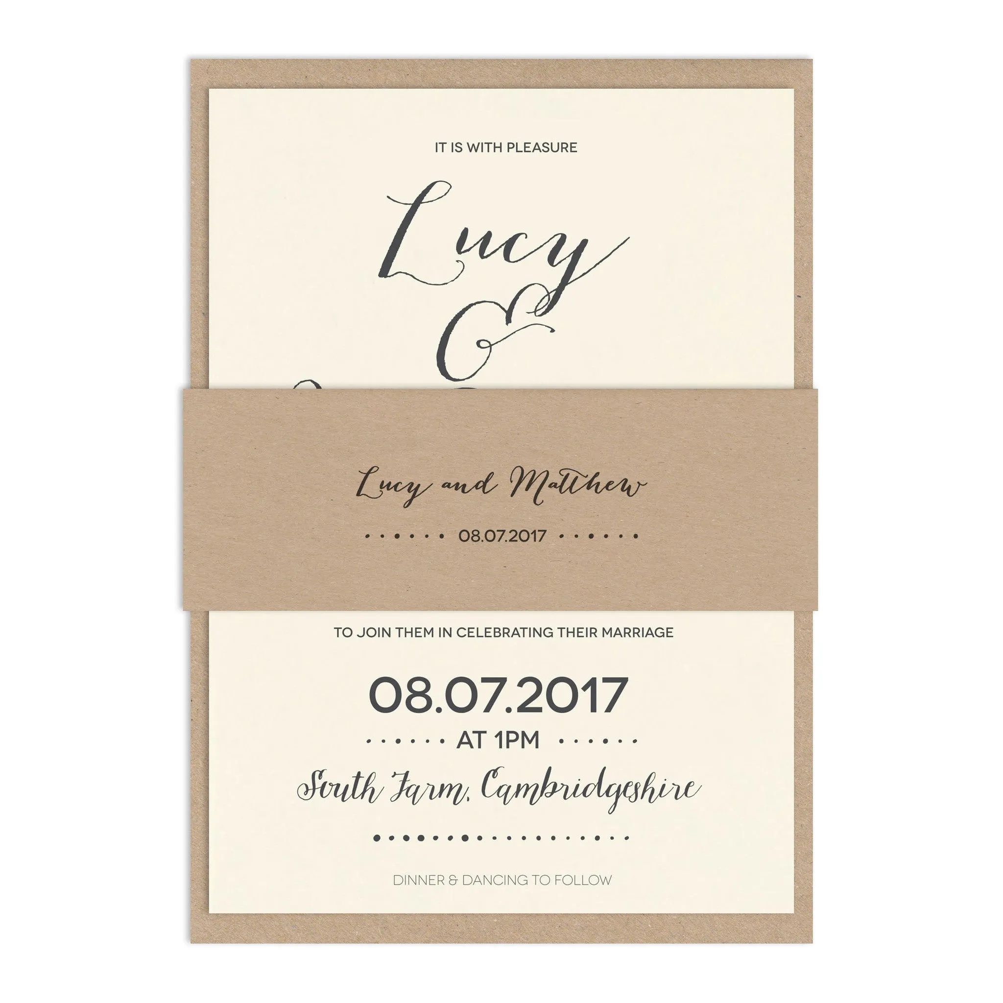 Modern Calligraphy Belly Band