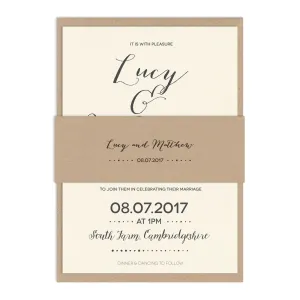 Modern Calligraphy Belly Band