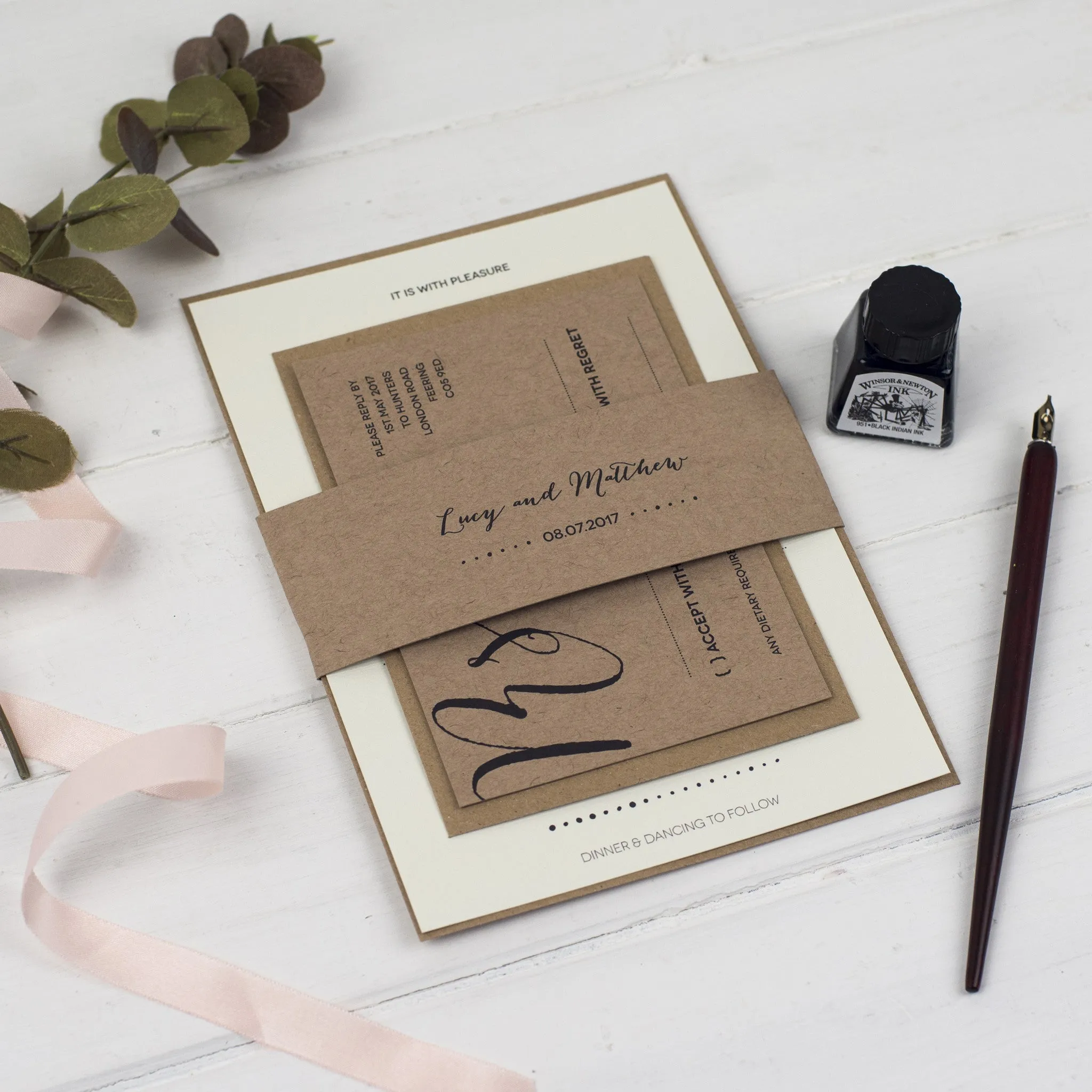 Modern Calligraphy Belly Band