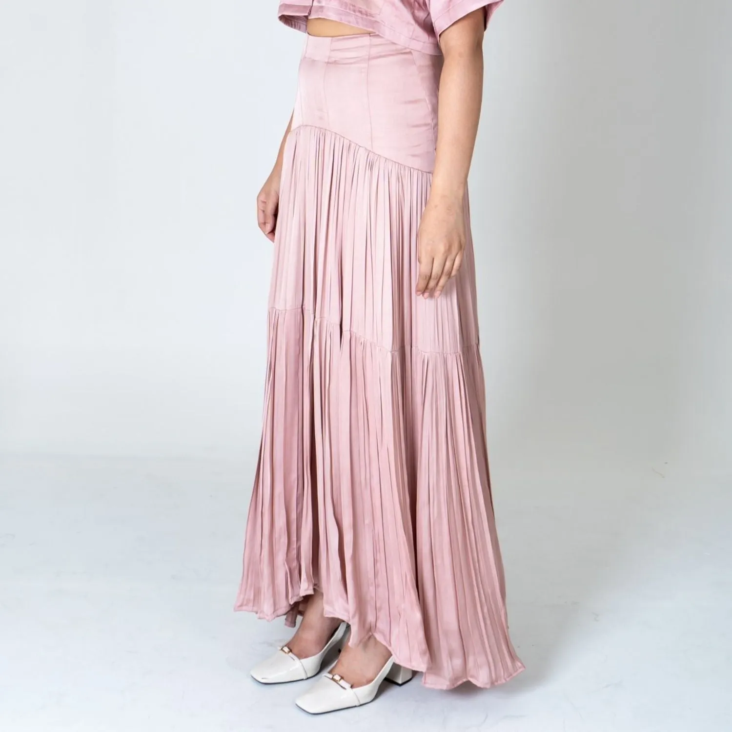 Pink Skirt |  Bemberg Modal | Hand-Crafted | Tailored fit | Modern Chic