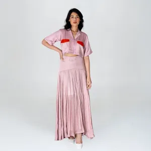 Pink Skirt |  Bemberg Modal | Hand-Crafted | Tailored fit | Modern Chic