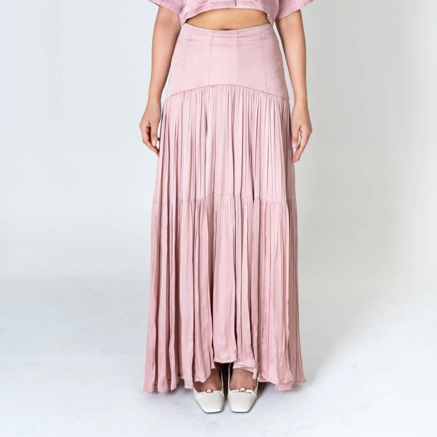 Pink Skirt |  Bemberg Modal | Hand-Crafted | Tailored fit | Modern Chic