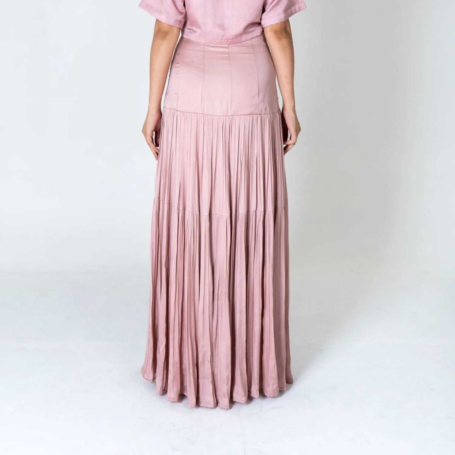 Pink Skirt |  Bemberg Modal | Hand-Crafted | Tailored fit | Modern Chic