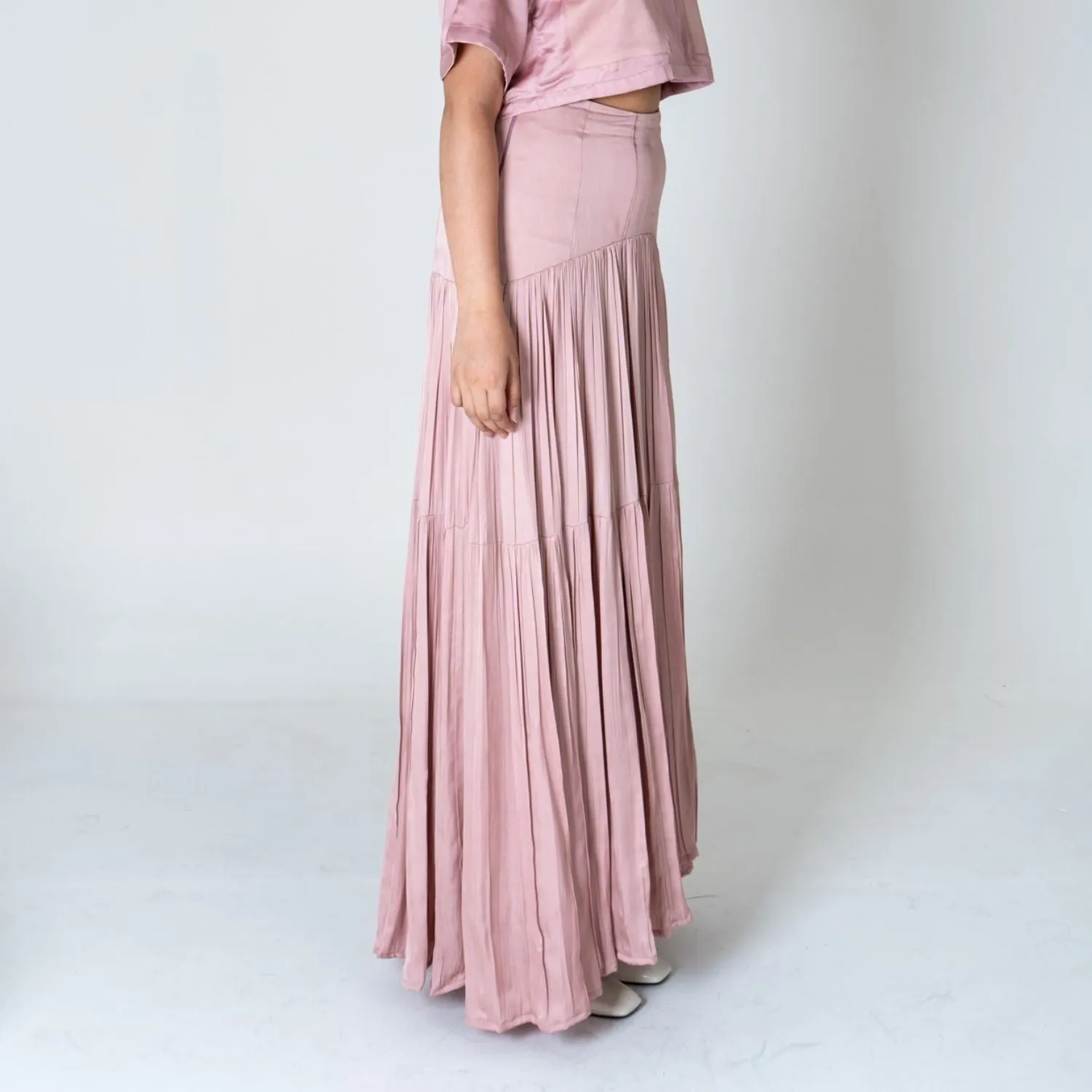 Pink Skirt |  Bemberg Modal | Hand-Crafted | Tailored fit | Modern Chic