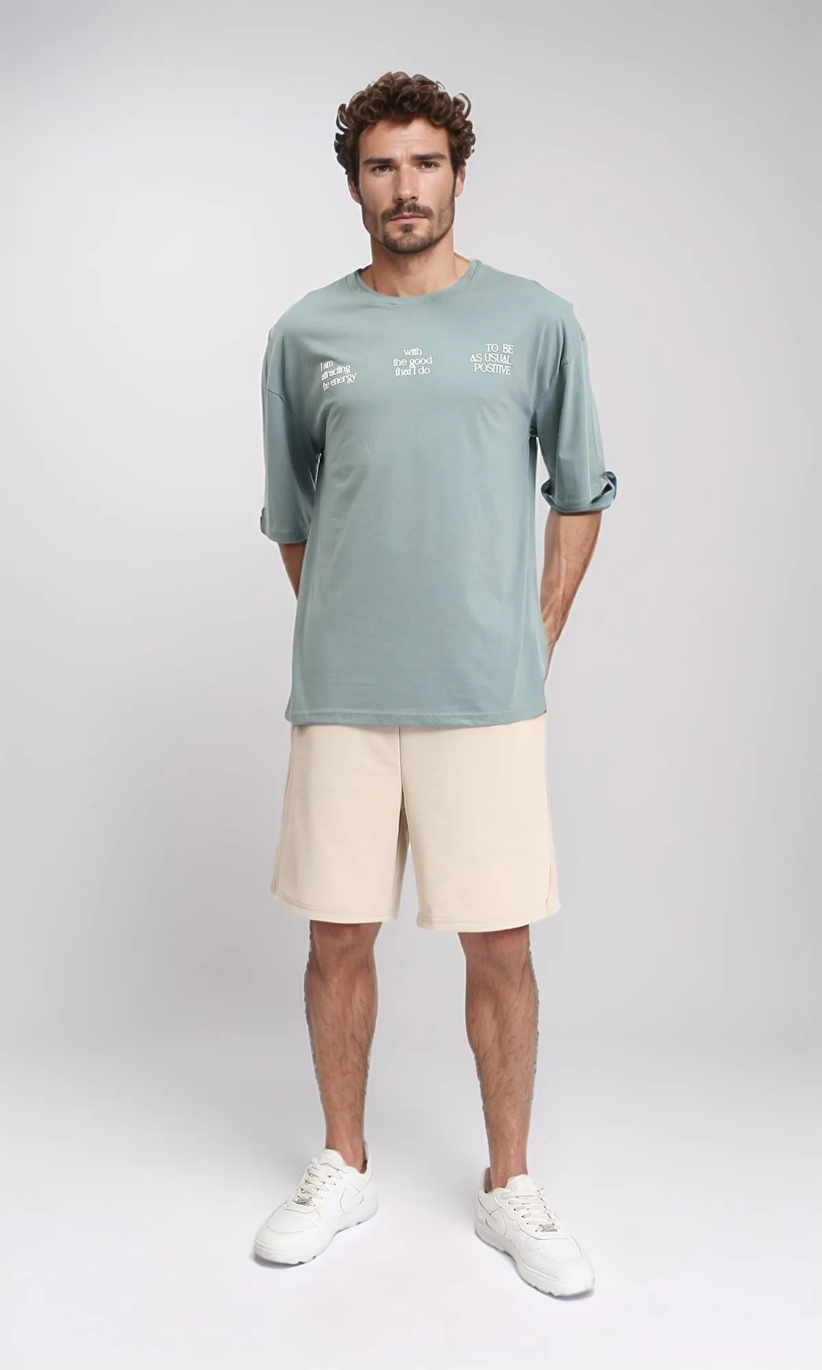 R207699 - Crew Neck Relaxed Fit Cotton Tee - Mint
