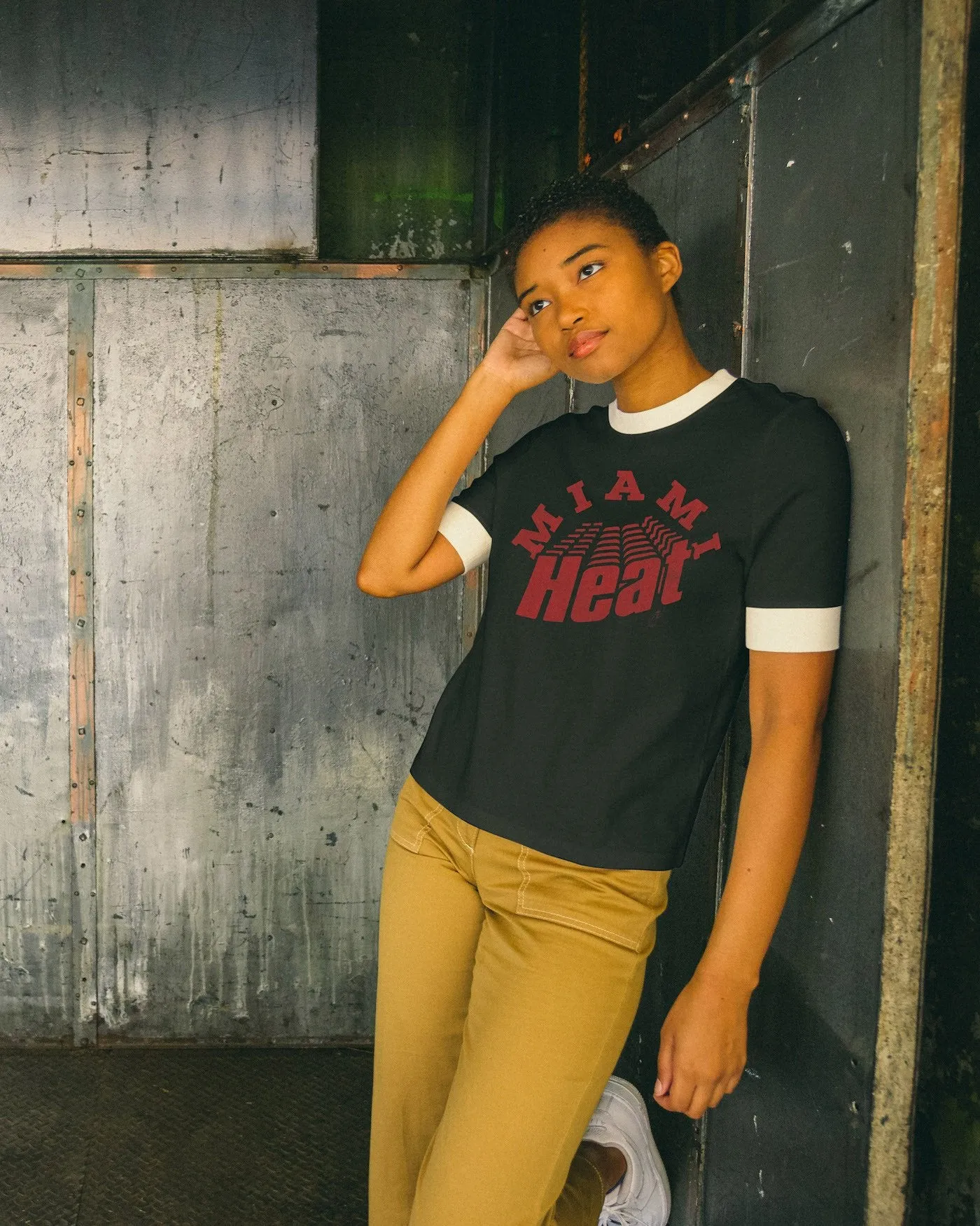 Women's NBA Miami Heat Slim Ringer Tee